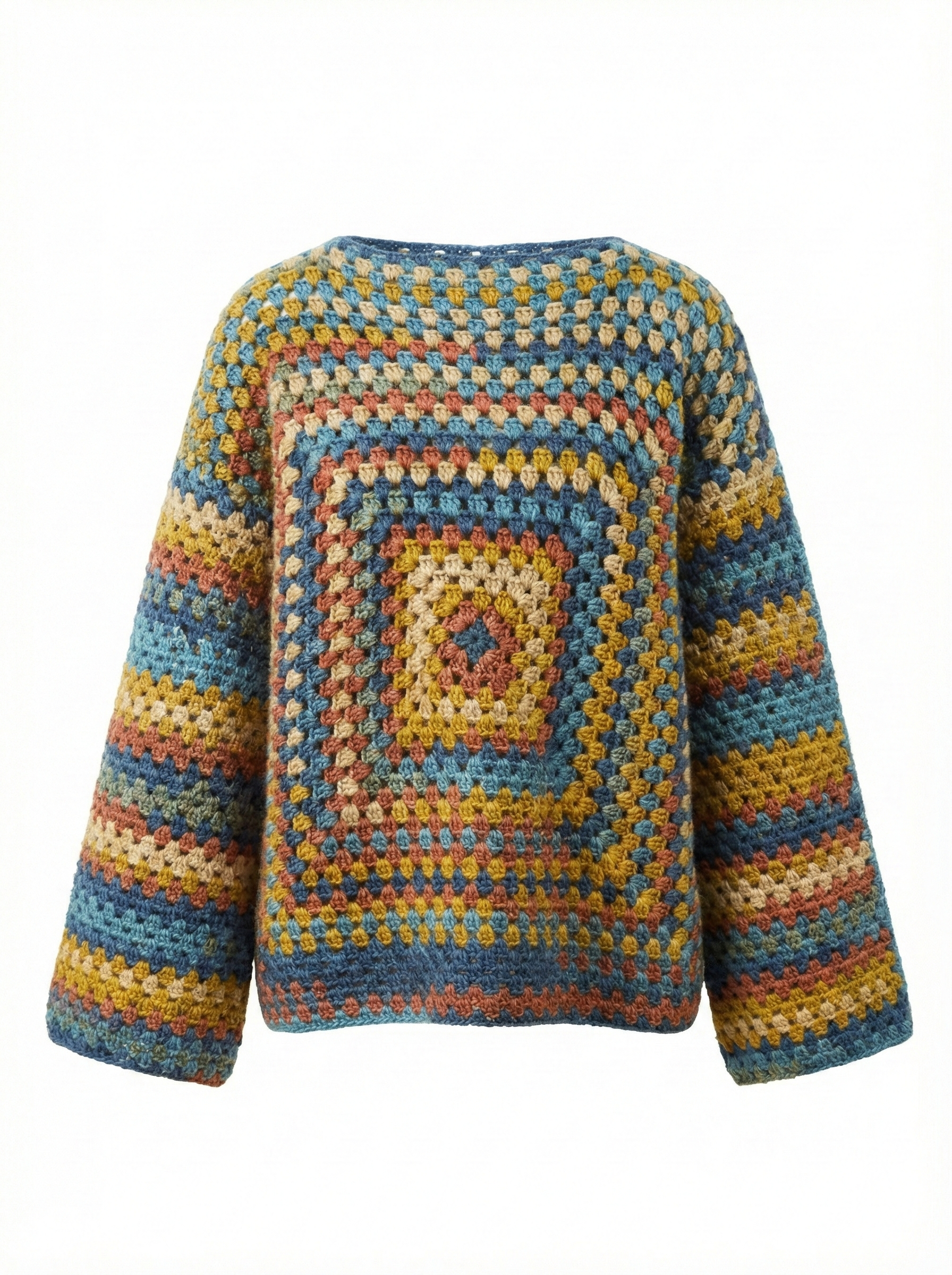 Coastal – Chunky Wool Crochet Jumper — handmade chunky wool crochet jumper by Ana Chic