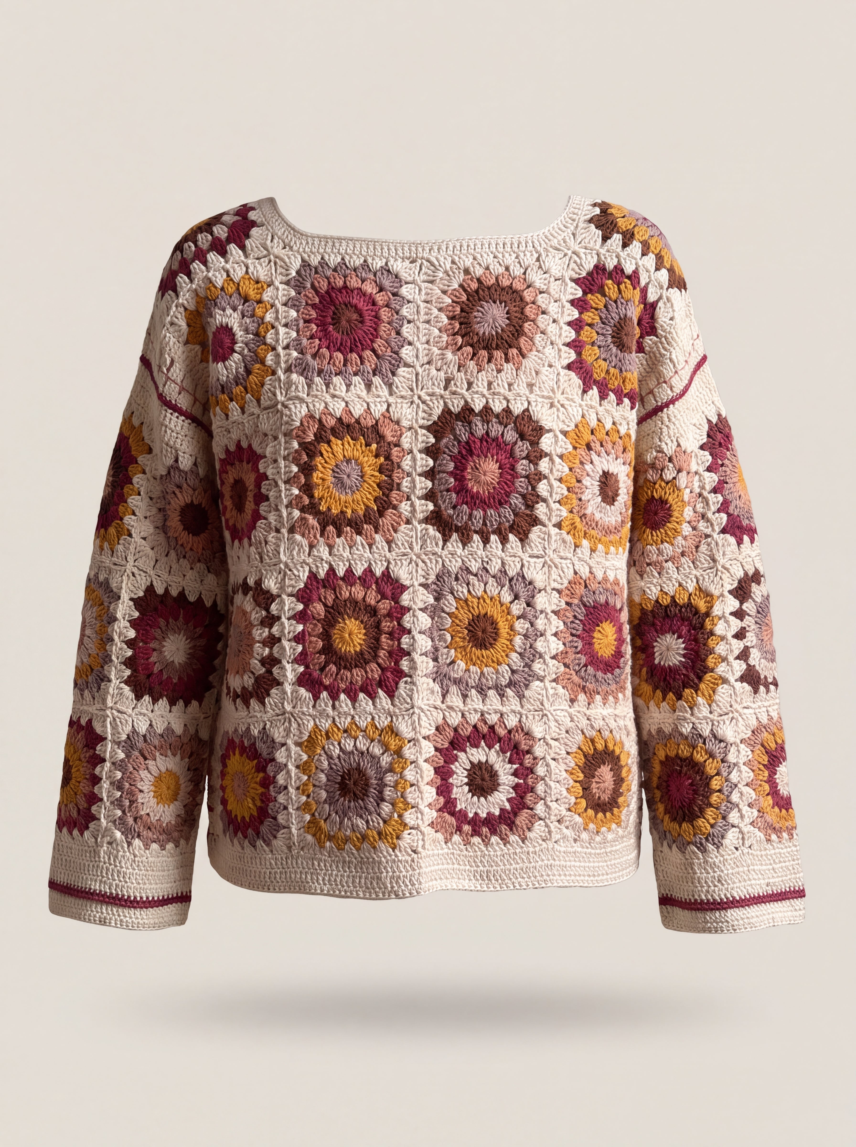 Handmade organic cotton crochet jumper by Ana Chic