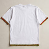 Handmade organic cotton t-shirt with crochet accents by Ana Chic