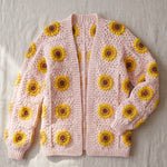 Handmade organic cotton cardigan (Pink) by Ana Chic