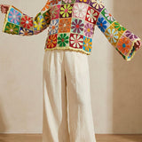 Flower jumper — handmade organic cotton crochet jumper by Ana Chic, detail 3