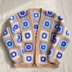 Handmade organic cotton cardigan (Beige) by Ana Chic