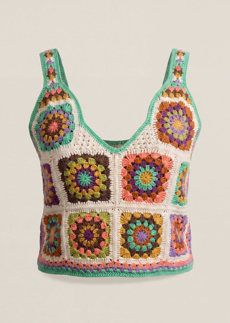 Handmade organic cotton crochet top by Ana Chic
