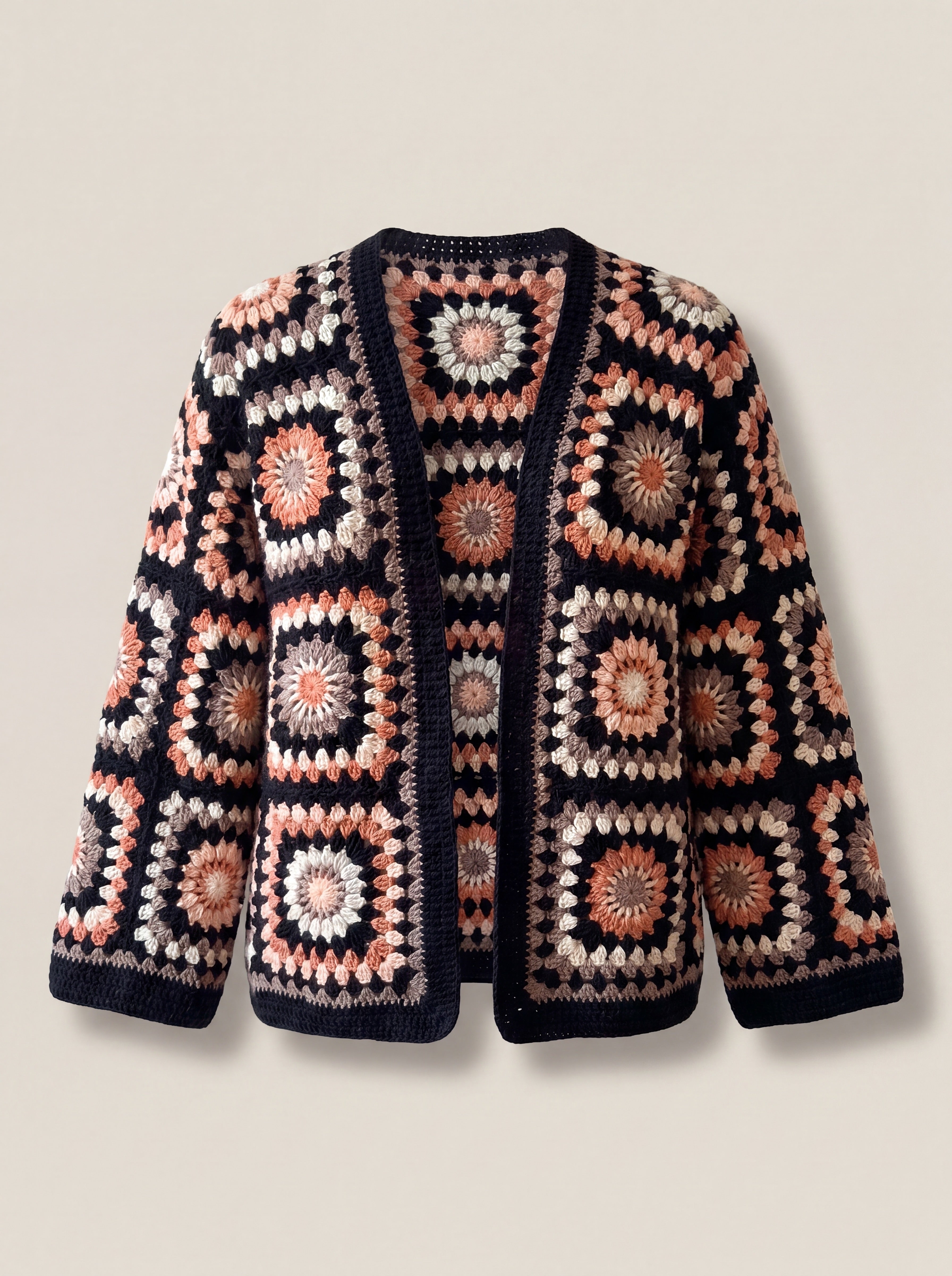 Handmade organic cotton crochet cardigan by Ana Chic