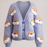 Handmade organic cotton crochet cardigan by Ana Chic