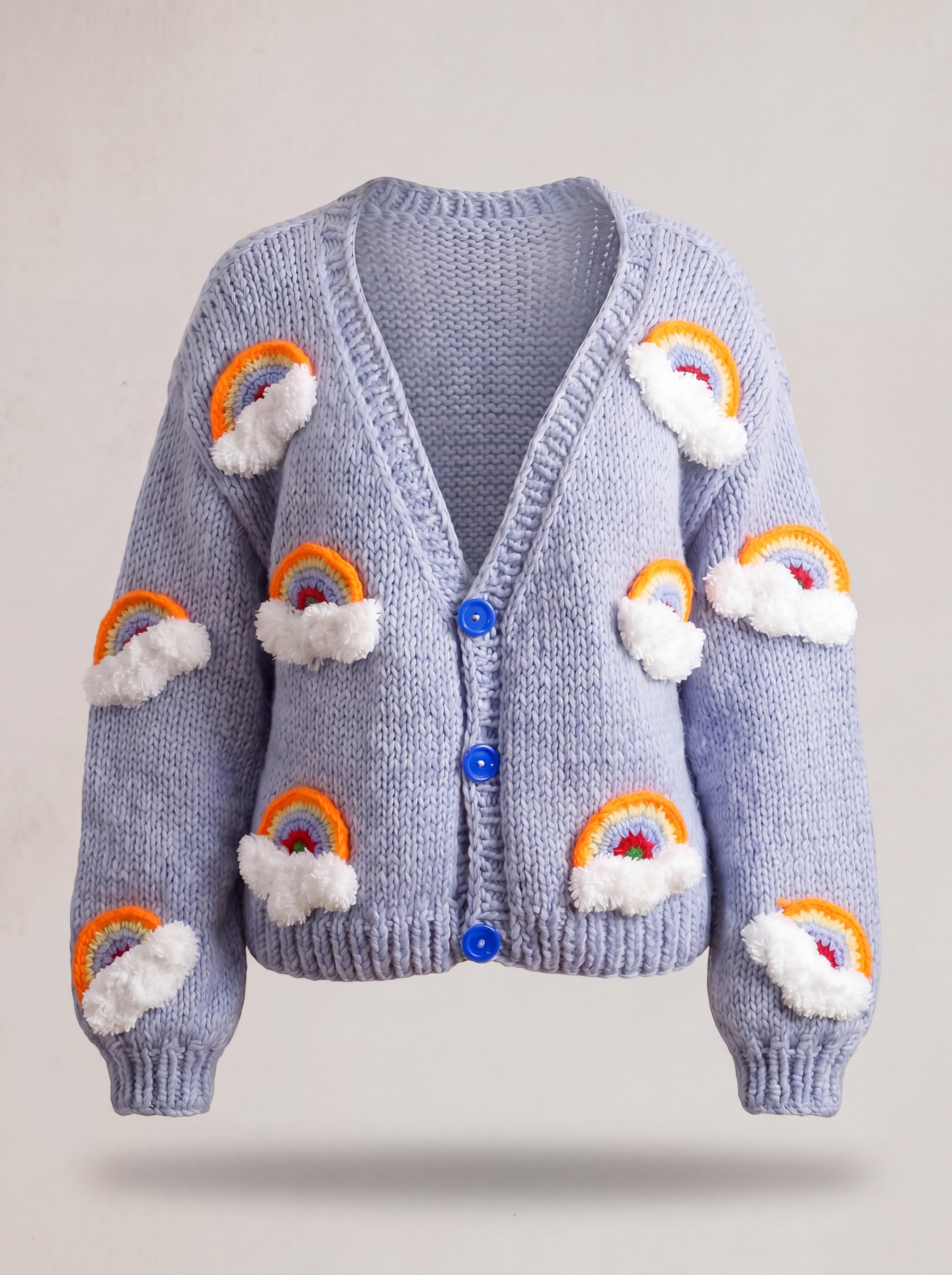 Handmade organic cotton crochet cardigan by Ana Chic
