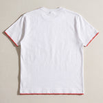 Handmade organic cotton t-shirt with crochet accents by Ana Chic