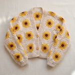 Handmade organic cotton cardigan (Beige) by Ana Chic