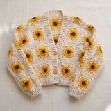 Handmade organic cotton cardigan (Beige) by Ana Chic