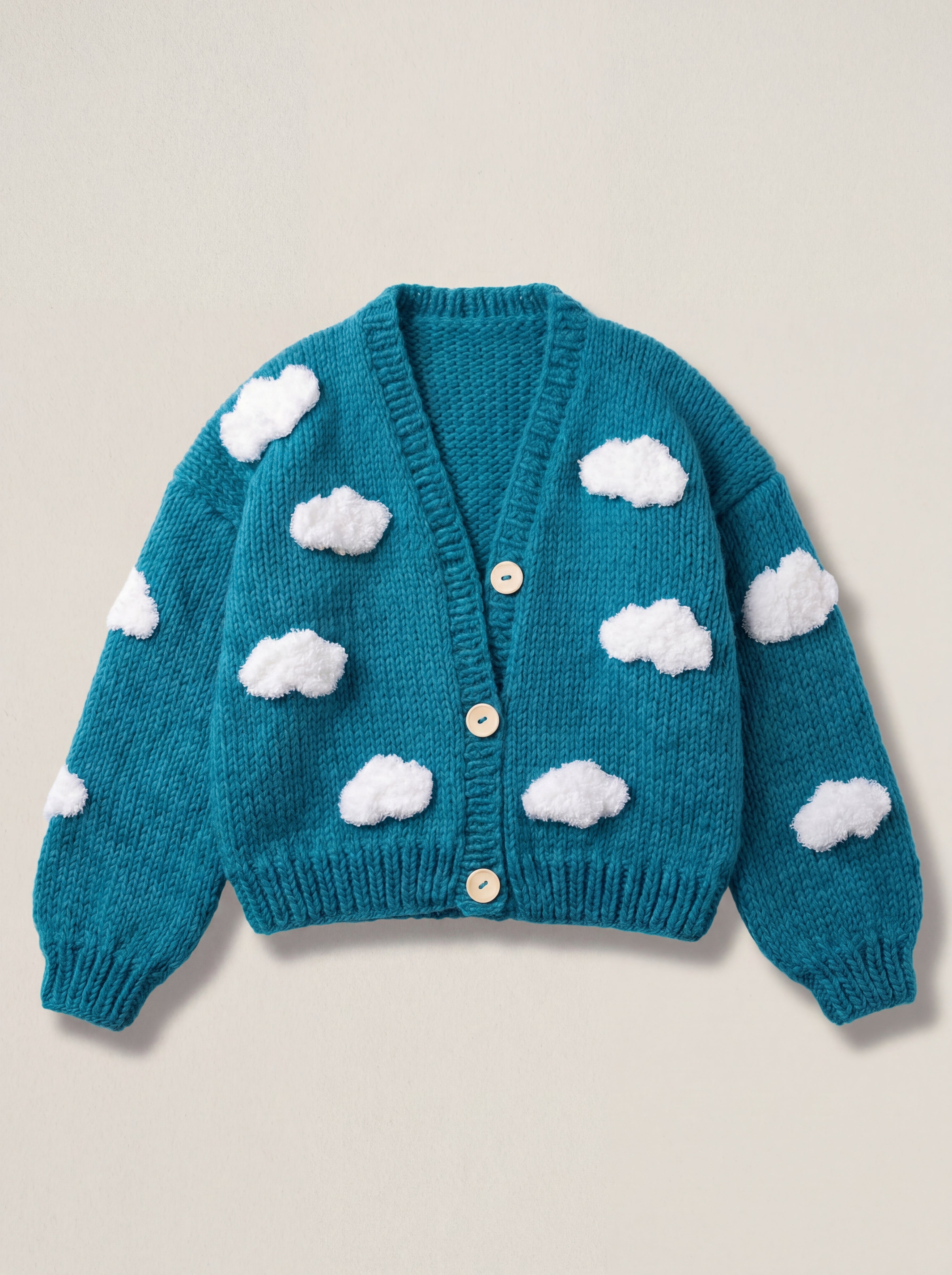 Handmade chunky wool knitted cardigan by Ana Chic