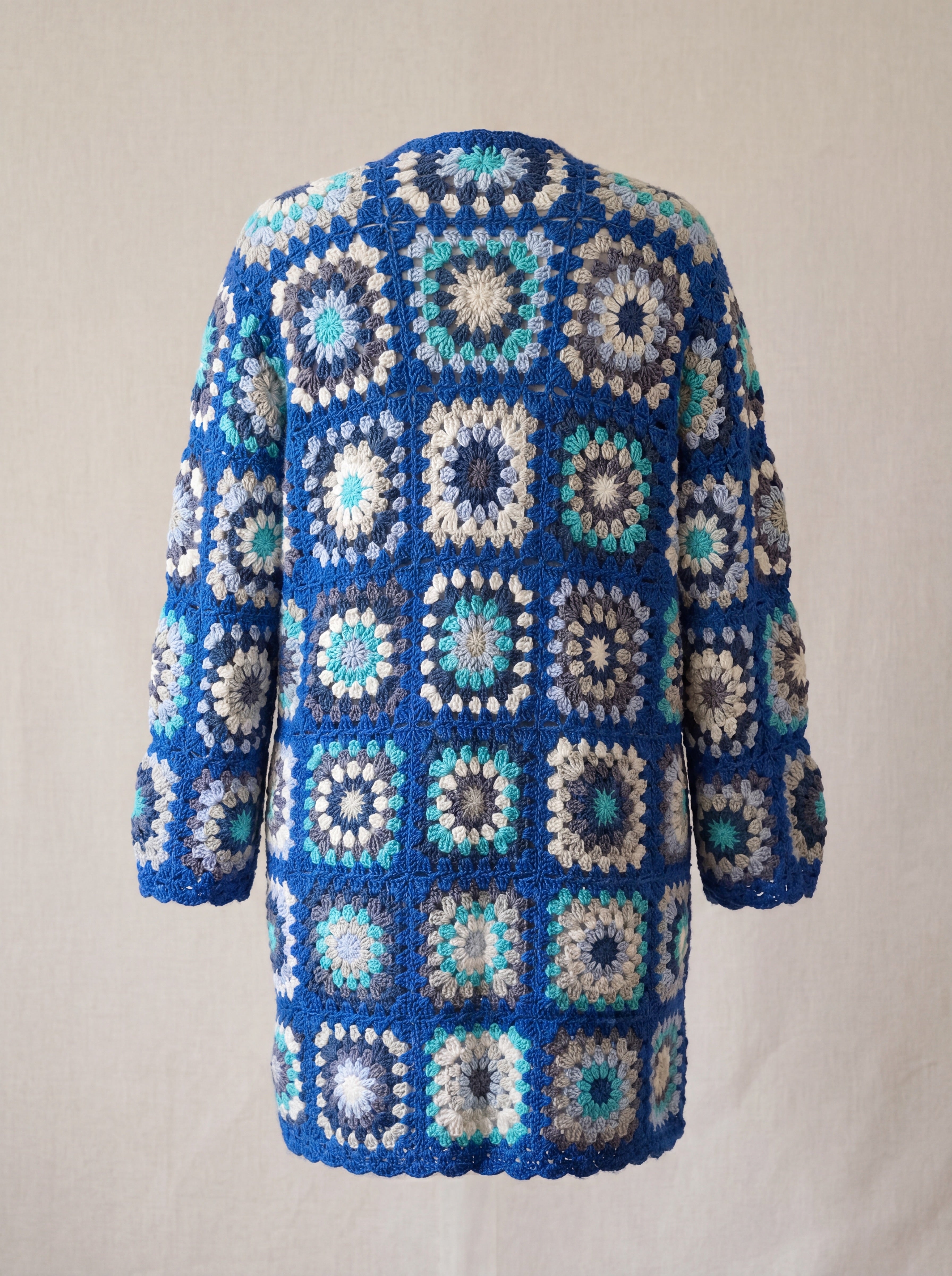 Handmade organic cotton crochet cardigan by Ana Chic