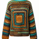 Teal – Chunky Wool Crochet Jumper — handmade chunky wool crochet jumper by Ana Chic
