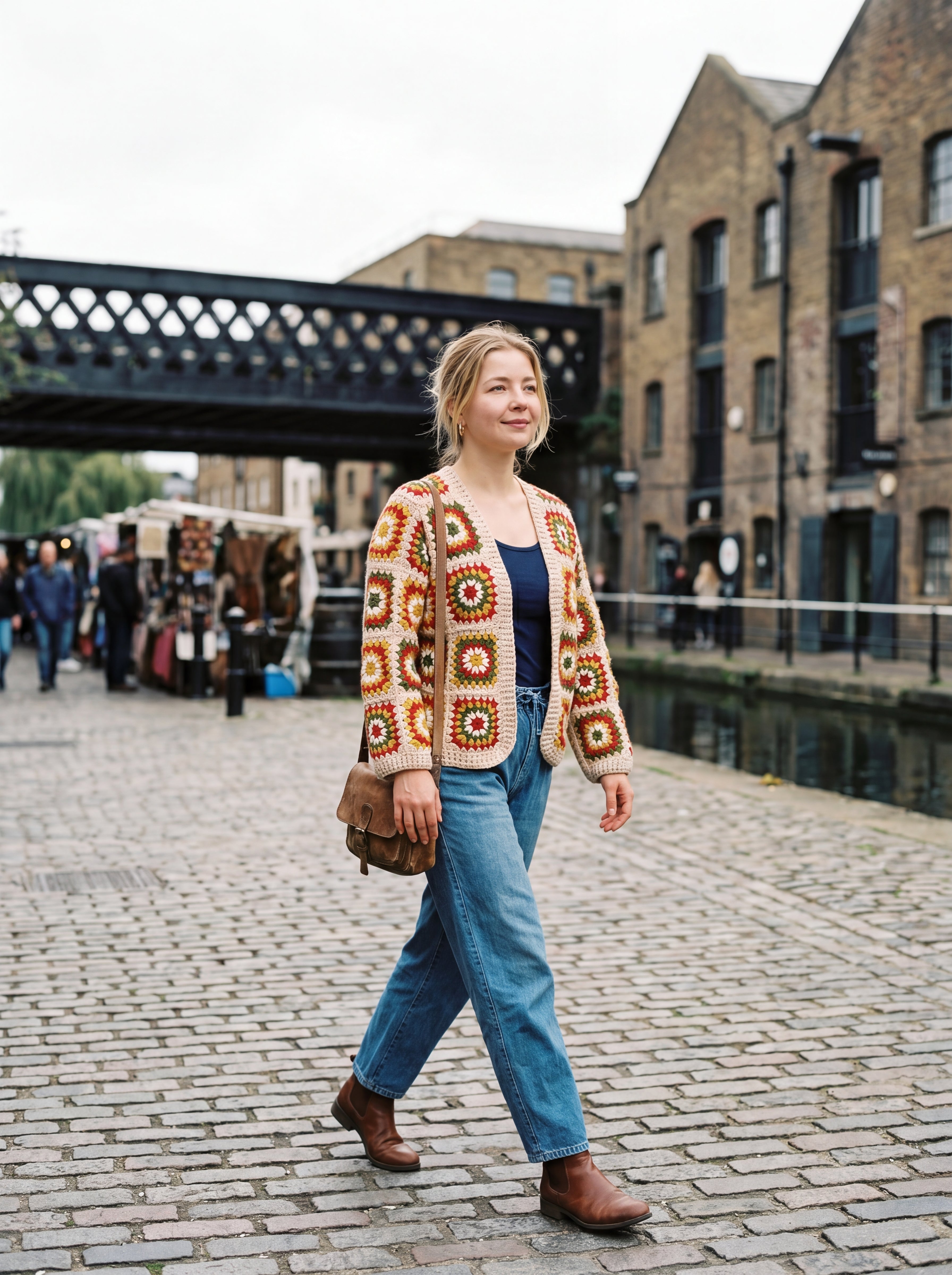 Handmade crochet cardigan, Camden Town London street style — Ana Chic
