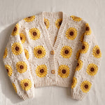Handmade organic cotton cardigan (Beige) by Ana Chic