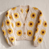 Handmade organic cotton cardigan (Beige) by Ana Chic