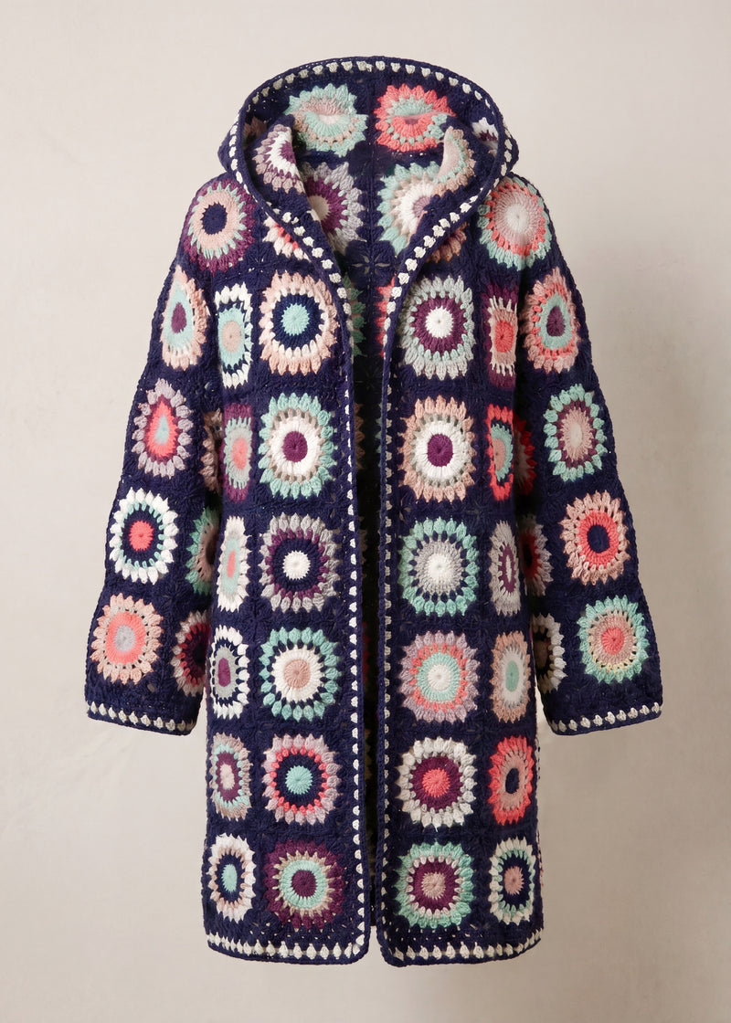Handmade organic cotton crochet coat by Ana Chic