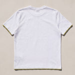 Handmade organic cotton t-shirt with crochet accents by Ana Chic