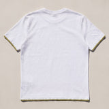 Handmade organic cotton t-shirt with crochet accents by Ana Chic