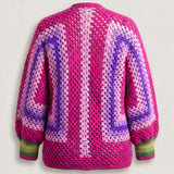 Handmade organic cotton crochet cardigan by Ana Chic