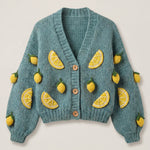 Handmade organic cotton crochet cardigan by Ana Chic