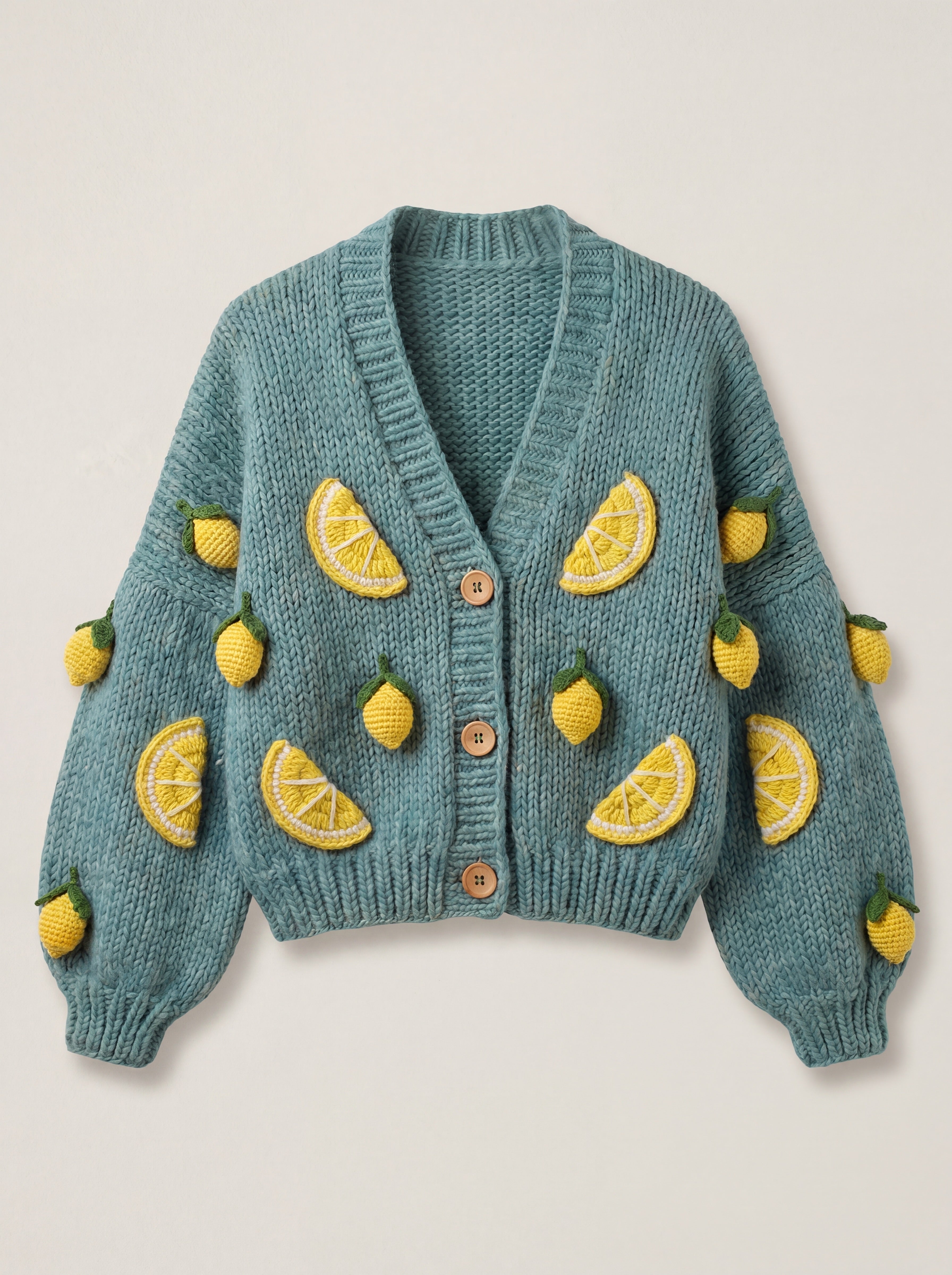 Handmade organic cotton crochet cardigan by Ana Chic