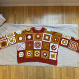 Leyla mandala cardigan orange