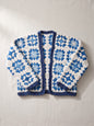 Handmade organic cotton cardigan (Blue) by Ana Chic