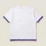 Handmade organic cotton t-shirt with crochet accents by Ana Chic