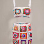 Mosaic crop top - handmade organic cotton crochet by Ana Chic