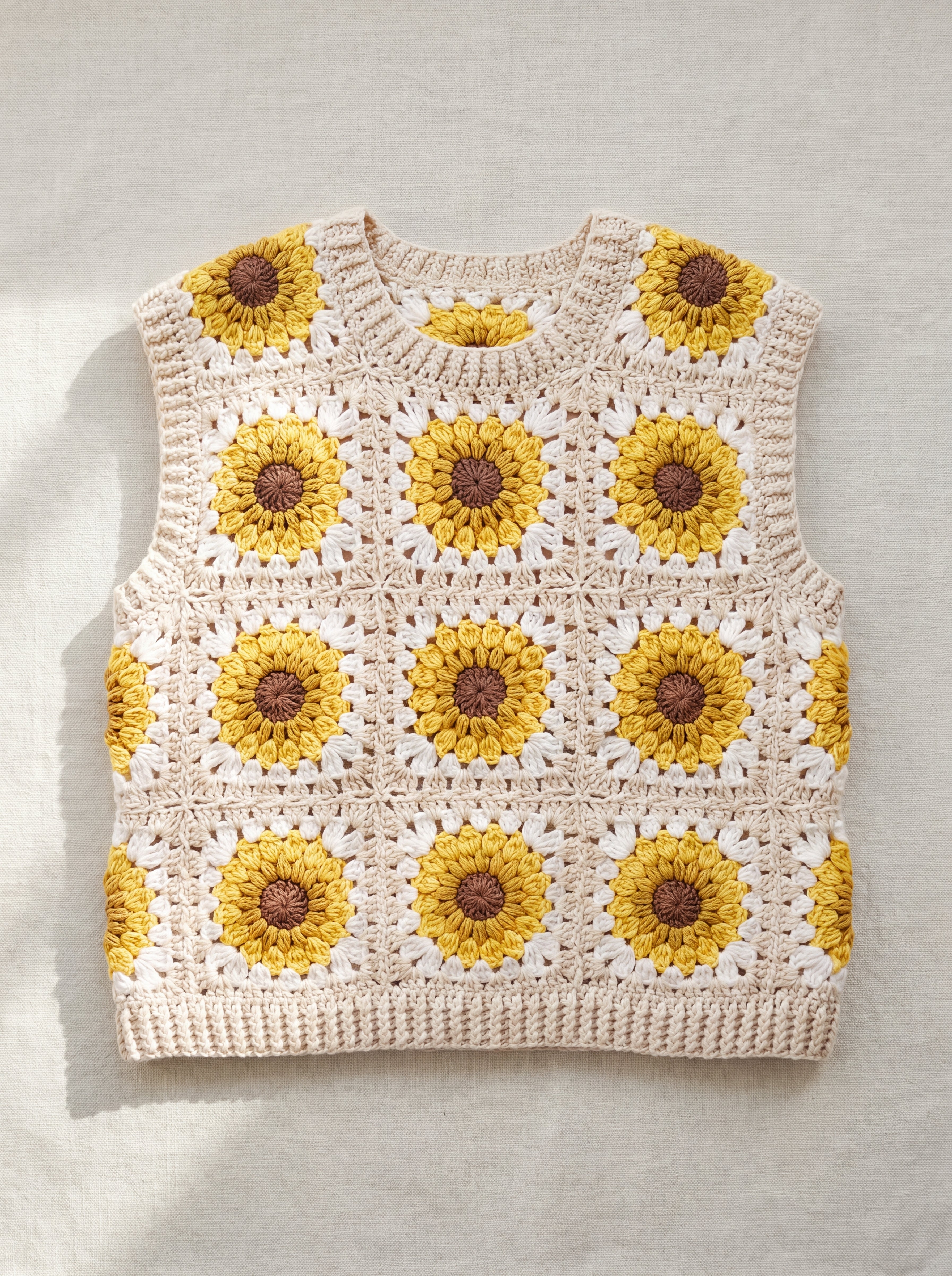 Handmade organic cotton vest by Ana Chic