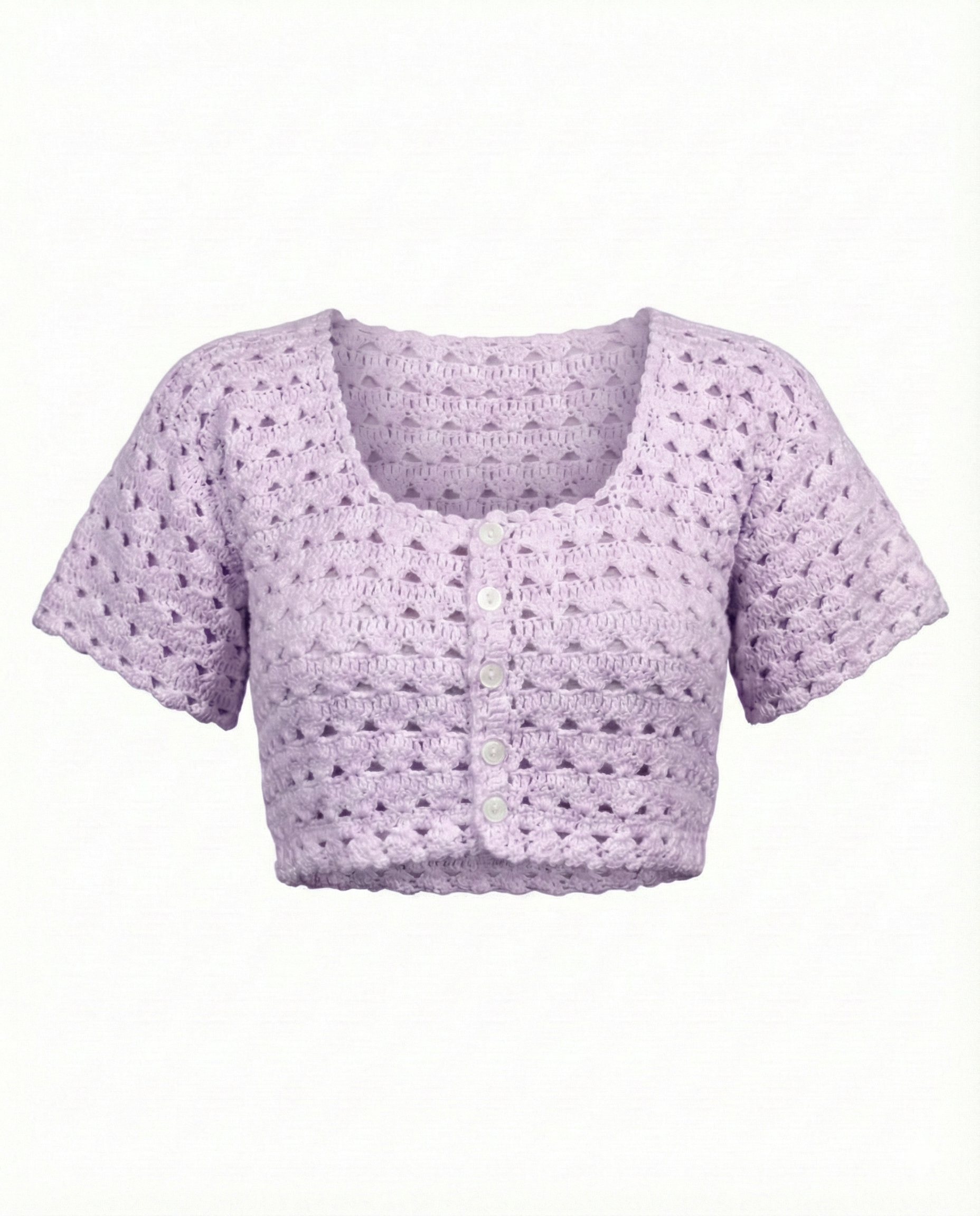 Ivory — handmade organic cotton crochet top by Ana Chic, detail 16