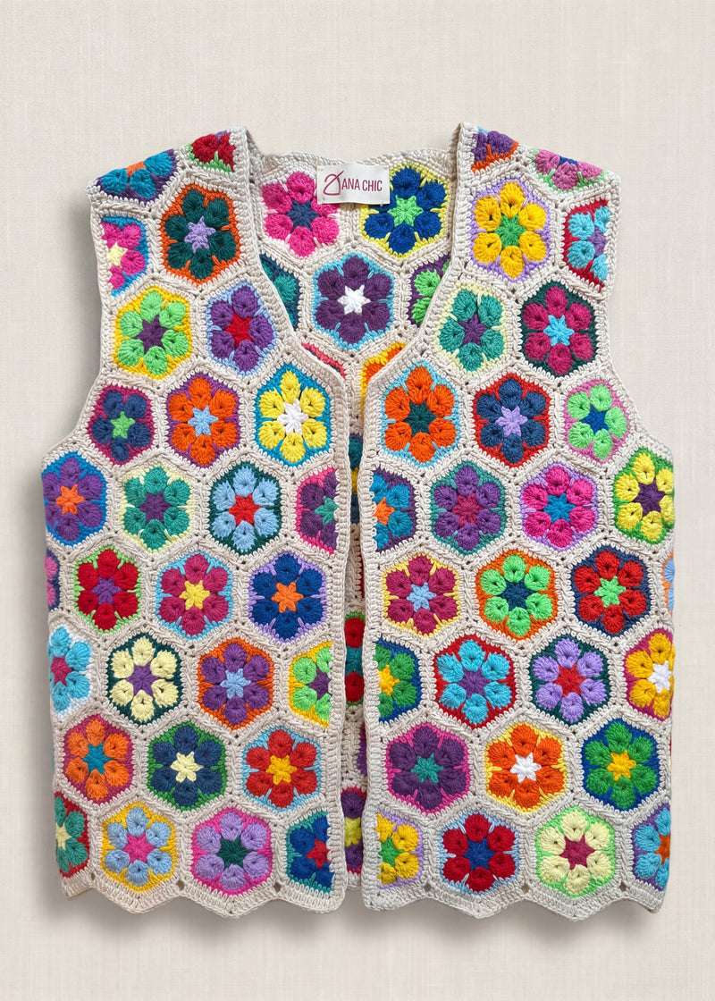 Handmade organic cotton vest by Ana Chic