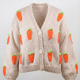 Carrot  Knit Cardigan