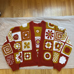 Handmade Cardigan by Ana Chic - Leyla mandala cardigan orange