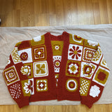 Leyla mandala cardigan orange