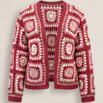 Handmade organic cotton crochet cardigan by Ana Chic