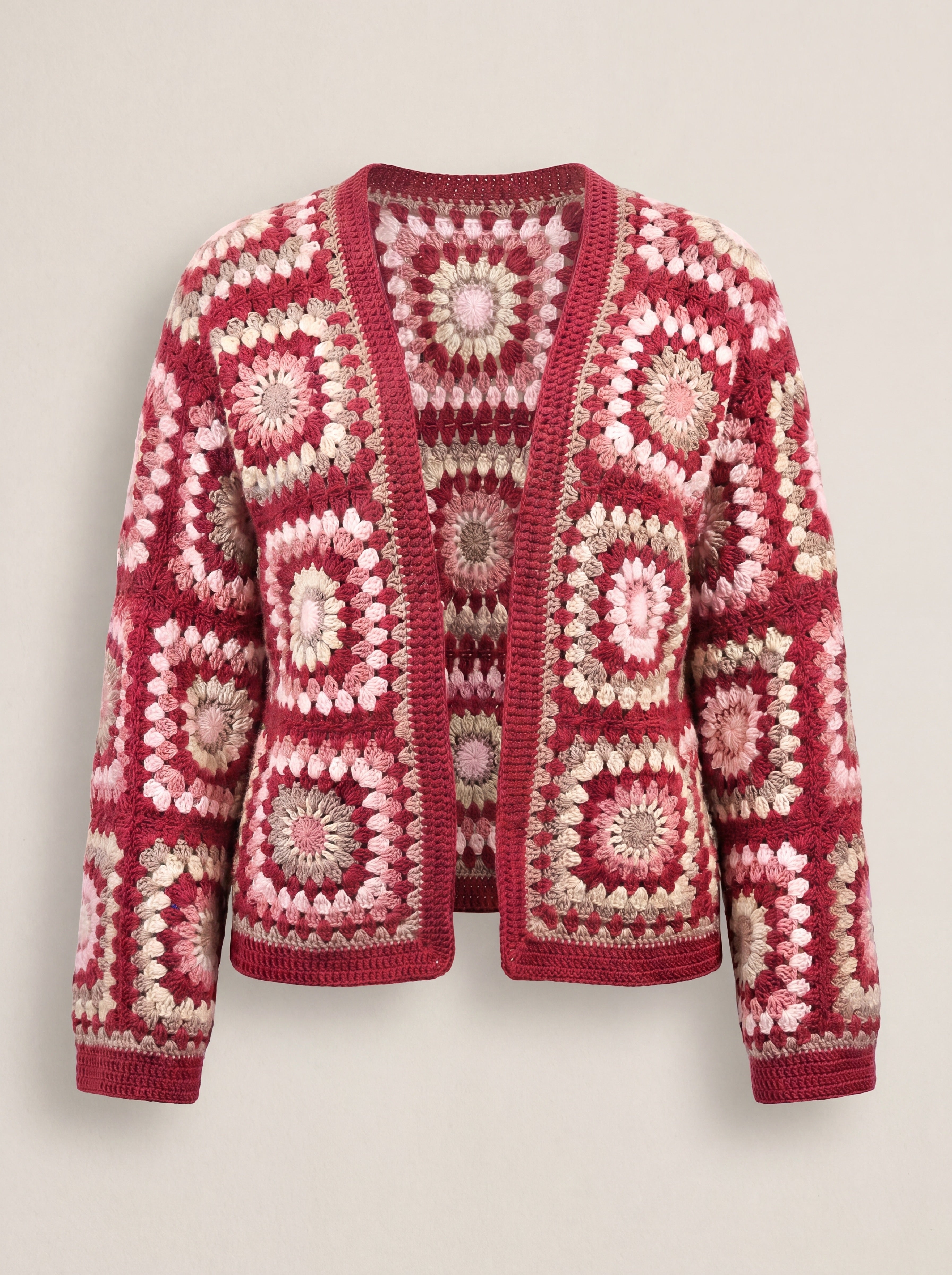 Handmade organic cotton crochet cardigan by Ana Chic