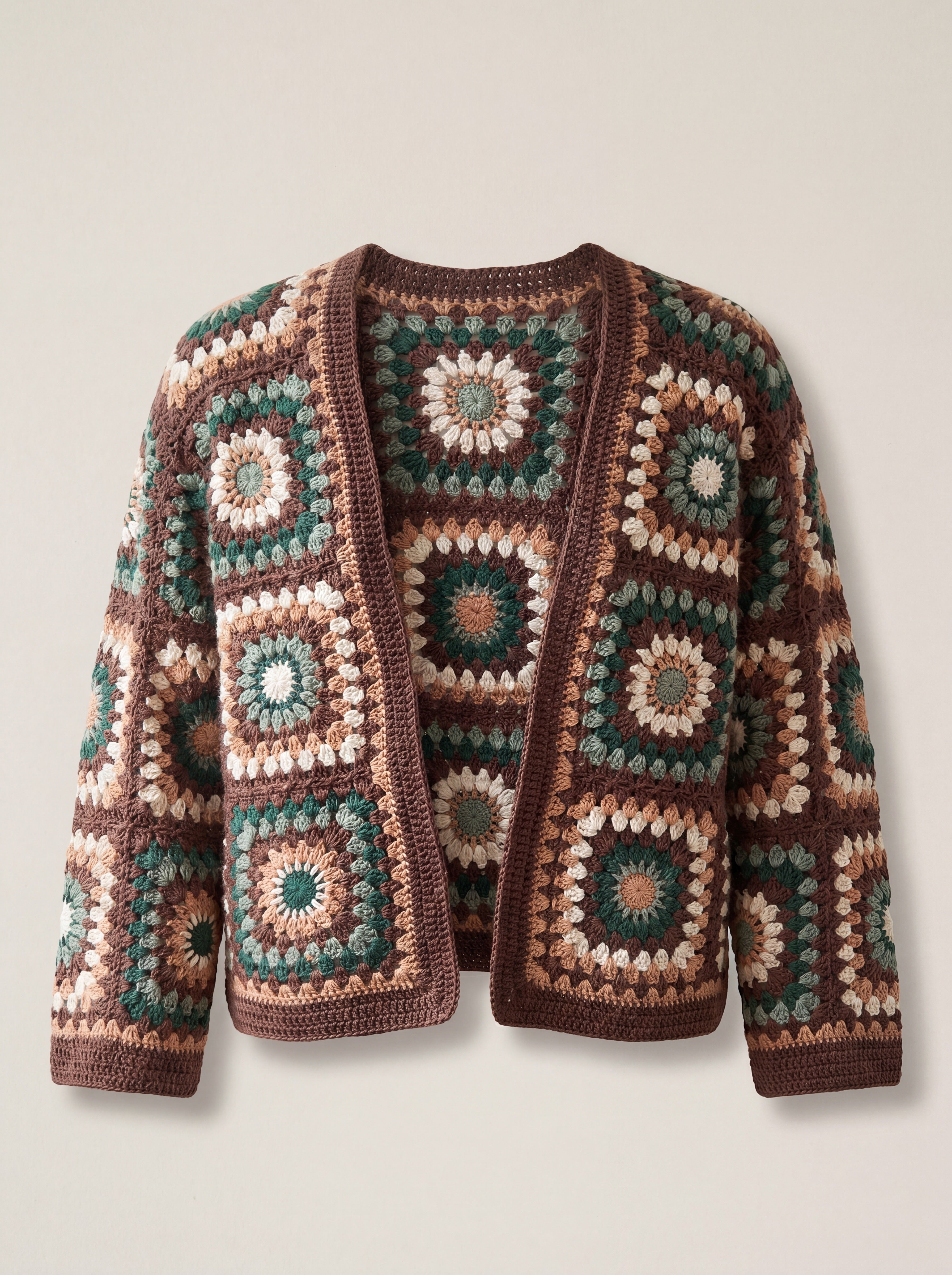 Handmade organic cotton crochet cardigan by Ana Chic