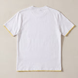 Handmade organic cotton t-shirt with crochet accents by Ana Chic
