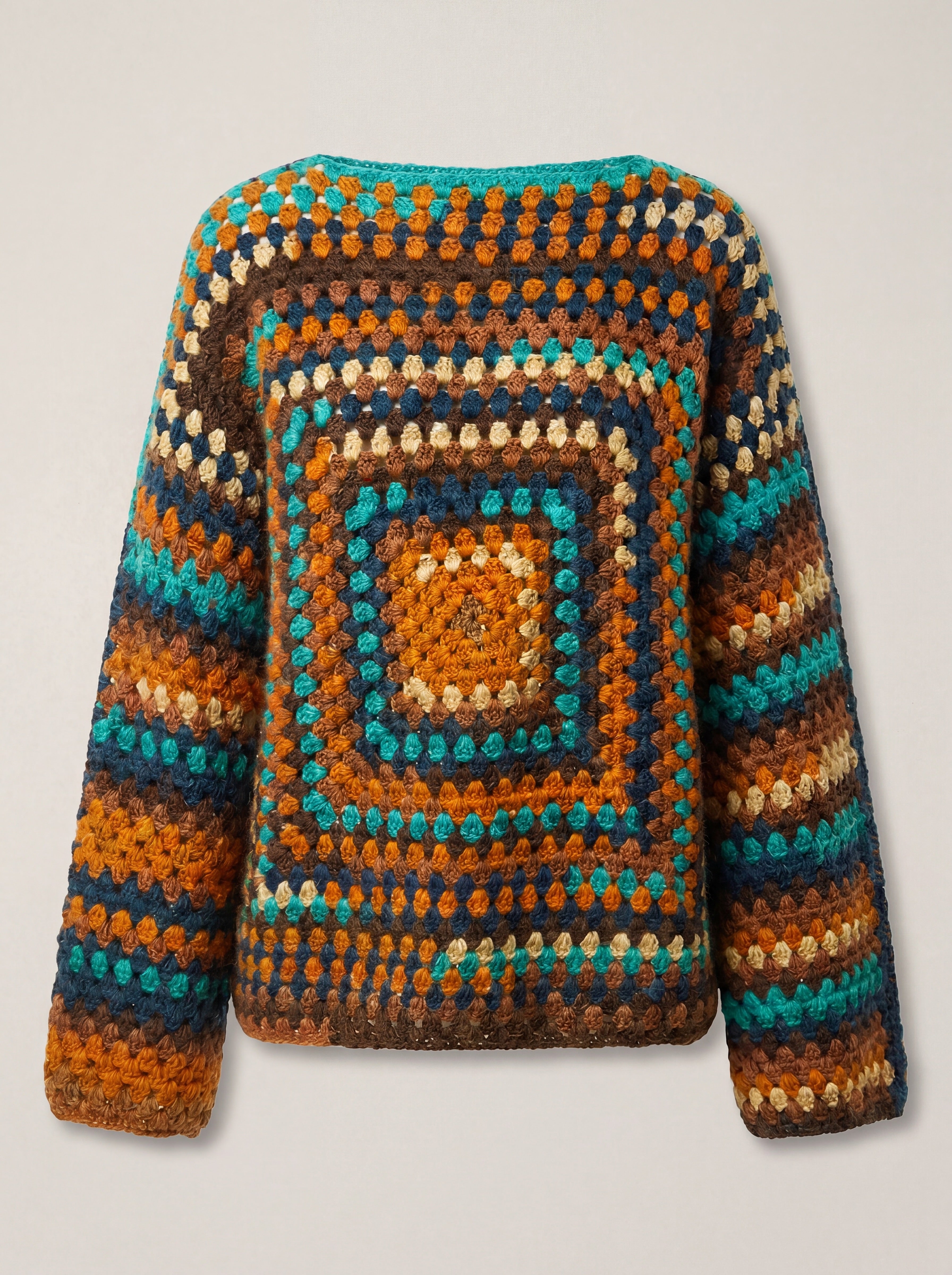 Handmade organic cotton crochet jumper by Ana Chic