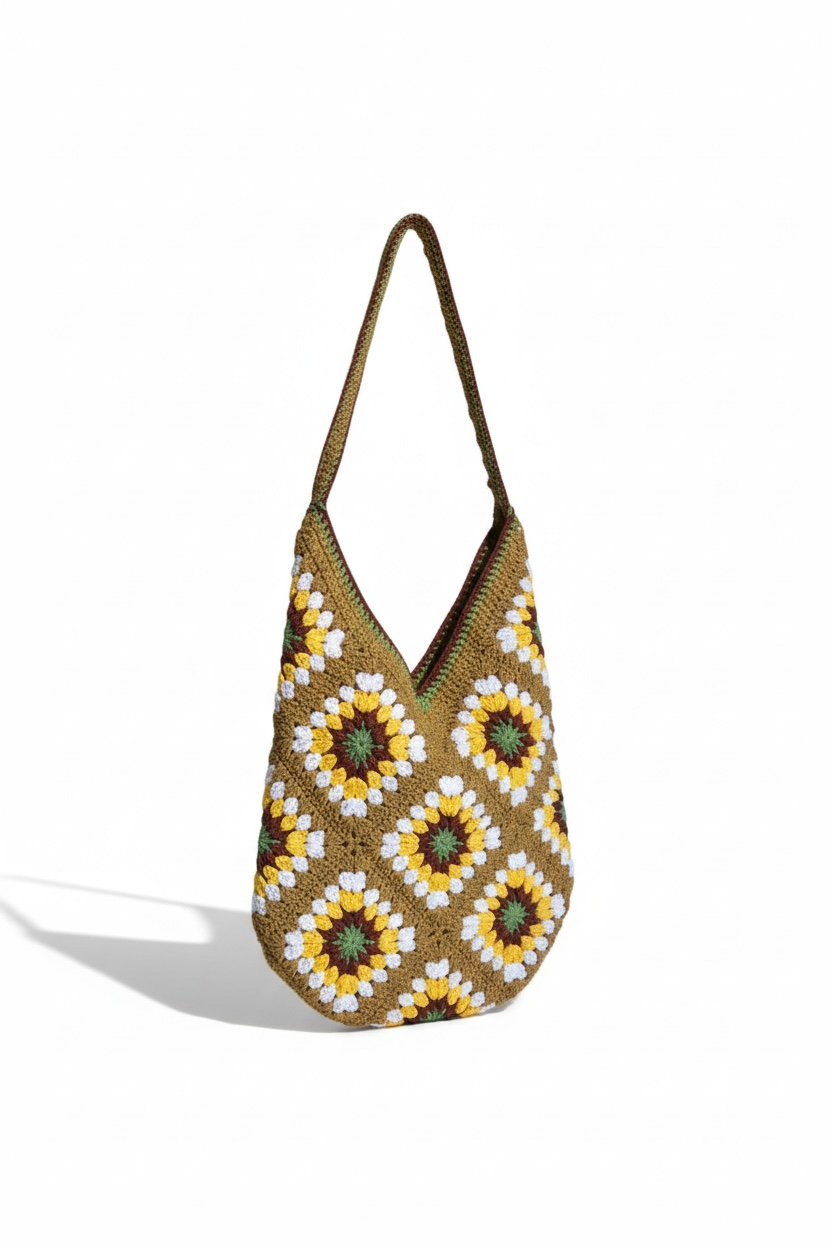 Granny Bag — handmade organic cotton crochet bag by Ana Chic, detail 2