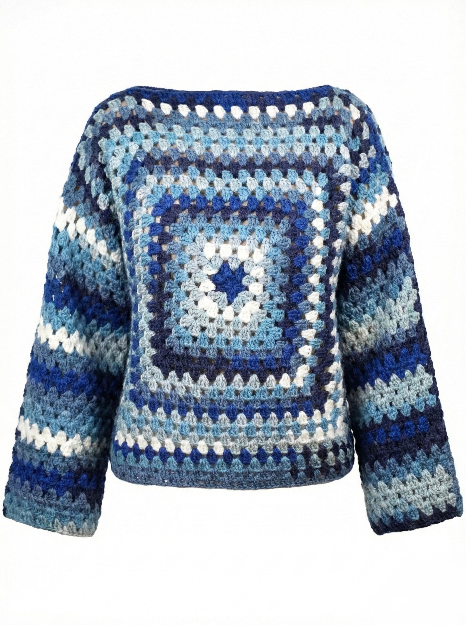 Sky - Chunky Wool Crochet Jumper — handmade chunky wool crochet jumper by Ana Chic