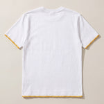 Handmade organic cotton t-shirt with crochet accents by Ana Chic