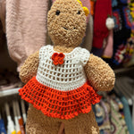 Handmade organic cotton crochet gingerbread lady by Ana Chic