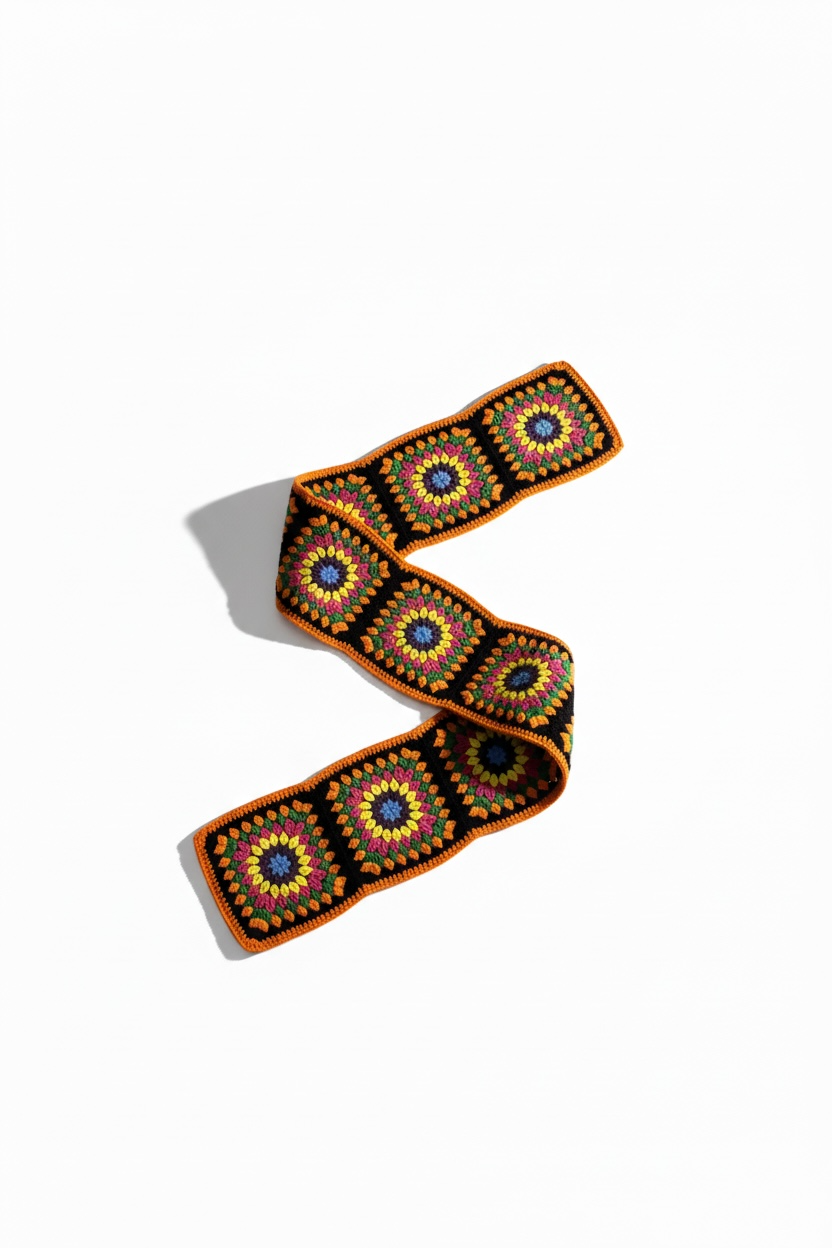 Crocheted Scarf — handmade organic cotton crochet accessories by Ana Chic, styled view