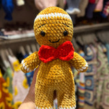 Handmade organic cotton crochet gingerbread christmas toy by Ana Chic