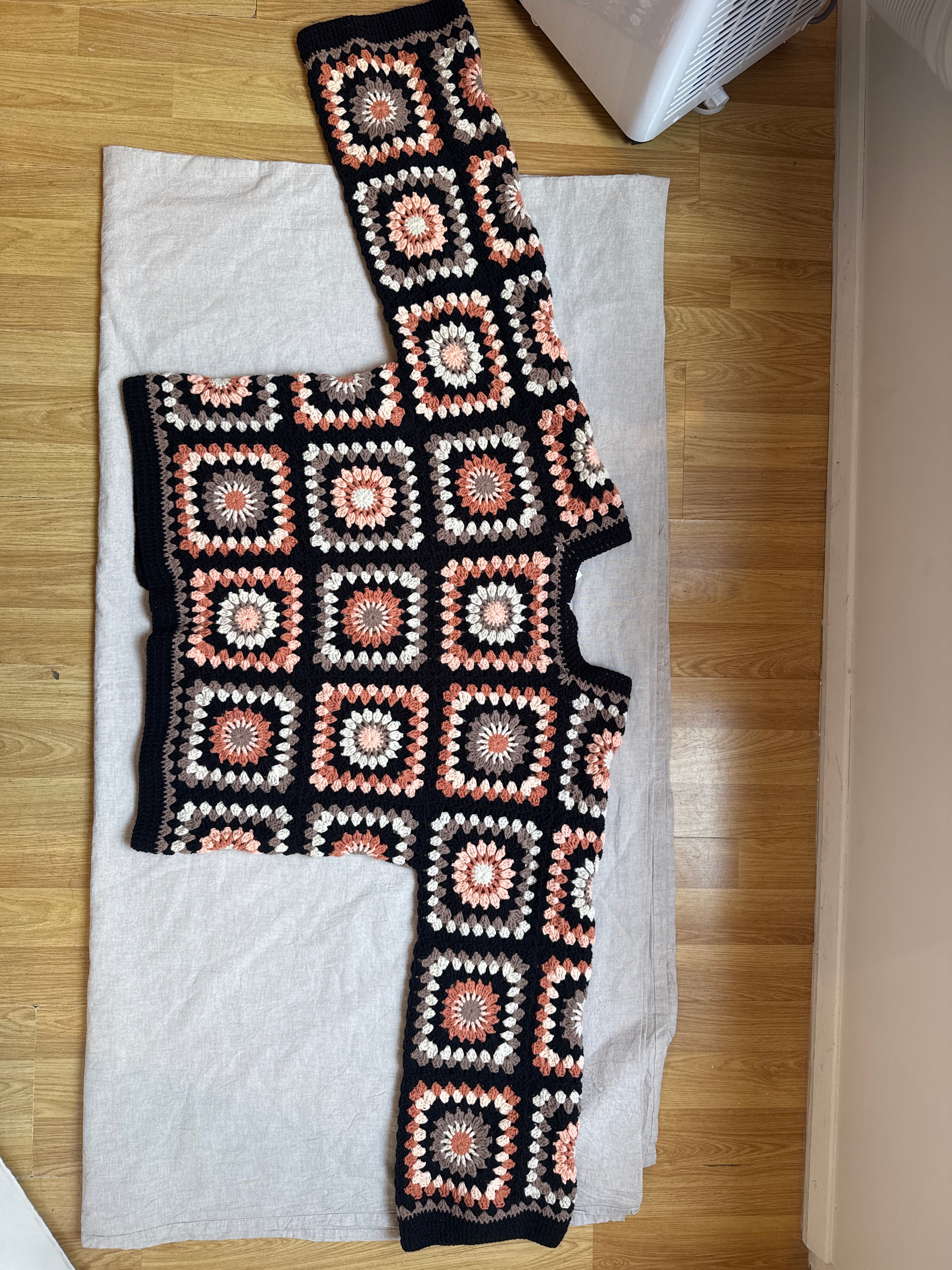 Handmade Cardigan by Ana Chic - Boho Mosaic black
