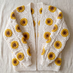 Handmade organic cotton cardigan (White) by Ana Chic