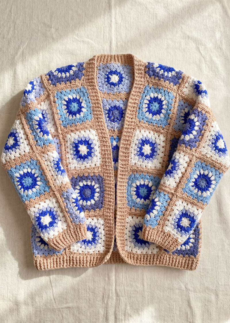 Handmade organic cotton cardigan (Beige) by Ana Chic