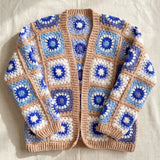 Handmade organic cotton cardigan (Beige) by Ana Chic
